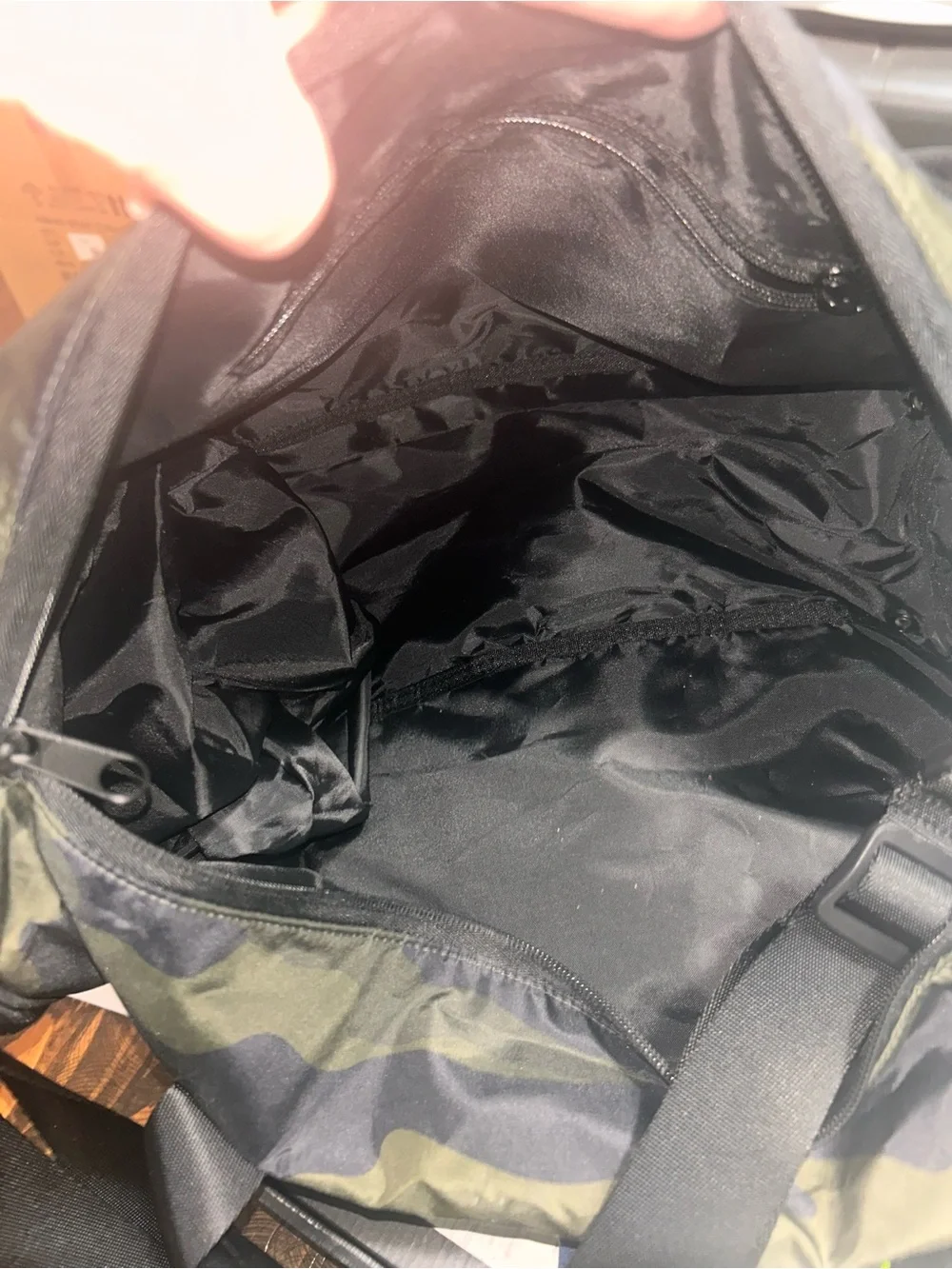 PINK Victoria's Secret Camo Duffle Bag in Green and Black - Picture 5 of 5